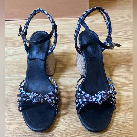 Too cute 😍Schulz espadrilles open toe heels size US 7.5 EUC - Picture 6 of 15